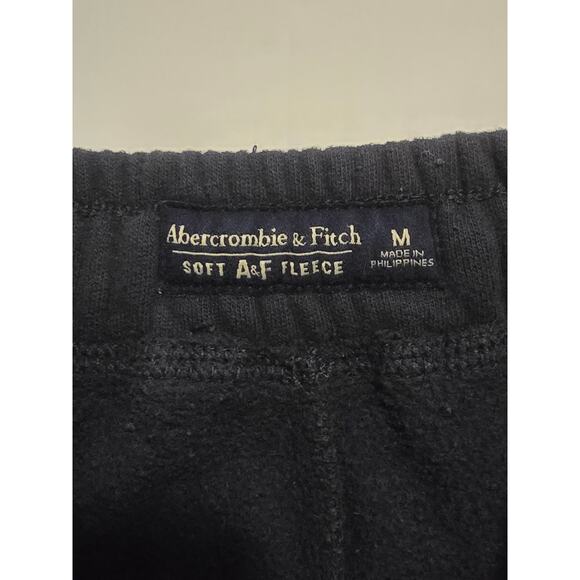 Abercrombie and Fitch Womens Medium Pants Joggers Sweatpants Fleece Navy Blue - Picture 7 of 13